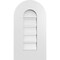 Ekena Millwork Round Top Surface Mount PVC Gable Vent: Functional, w/ 3-1/2"W x 1"P Standard Frame, 12"W x 22"H GVPRT12X2201SF - alternate 1